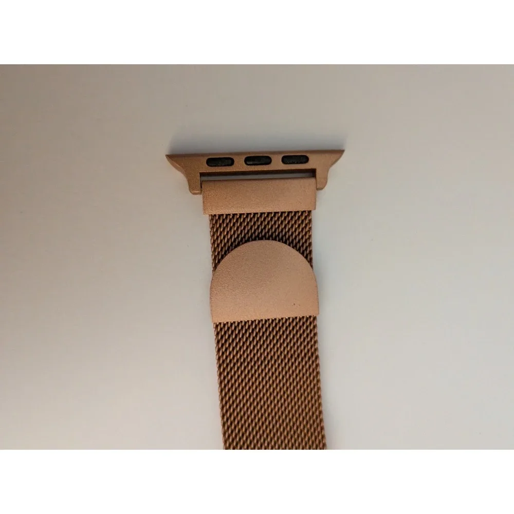Rose Gold Milanese Loop Mesh Magnetic Watch Band for Apple Watch 38 40 41mm